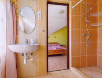sink, wall, indoor, mirror, plumbing fixture, bathtub, shower, floor, tap, bathroom accessory, design